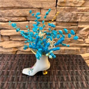 Beaded floral stems for decor